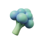 Broc the broccoli character from Foodie Fun World, representing dietary fiber, cruciferous vegetables, and digestive health