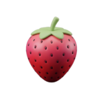Berry the strawberry character from Foodie Fun World, representing antioxidants, flavonoids, and cell protection
